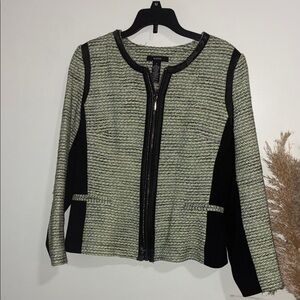 Alfani Black and Green Tweed Jacket